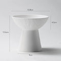 Axyaa Stone Pattern High Footed Ceramic Bowl for Molecular Cuisine and Desserts