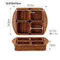 Axyaa Handwoven Bread Storage Basket: Outdoor Picnic Basket with Double Handles