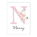 Axyaa Personalized Sisters Floral Canvas Wall Art for Nursery Decoration