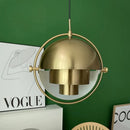 Axyaa Rotating Metal Helmet Pendant Light - Modern Designer Hanging Lamp