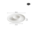 Axyaa White Ceramic Tableware Set: Dinner, Dessert, Soup, Pasta, Snack Plates