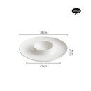 Axyaa White Ceramic Tableware Set: Dinner, Dessert, Soup, Pasta, Snack Plates