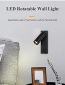 Axyaa Black Brass LED Wall Lamp Sconce with Switch and USB Port, 3W Spotlight