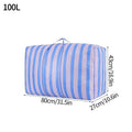 Axyaa Stripe Quilt Blanket Storage Bag Wardrobe Organizer & Tote
