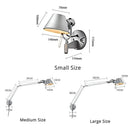 Axyaa Telescopic Swing Arm LED Wall Lamp Sconce Industrial Light - E27