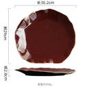 Axyaa Irregular Ceramic Steak Plate Pasta Sushi Dessert Serving Plate Molecular Cuisine