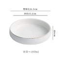 Axyaa Circular Ceramic Salad Plate Set for Molecular Cuisine and Steaks