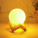 Axyaa Moon Lamp Night Light with Stand, Starry Bedroom Decor Kids Gift