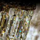 Axyaa Crystal Dining Room Round Pendant Light Luxury Fixture