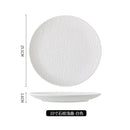 Axyaa Ceramic Steak Plates Stone Pattern Frosted Salad Fruit Plate Set