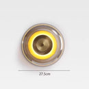 Axyaa Retro Glass Wall Lamp | Nordic Designer Circular Light Fixture | Living Room Decor