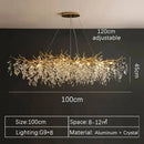 Axyaa Gold Crystal Chandeliers: Luxury Lighting for Living Room, Dining Room, Bedroom.