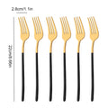 Axyaa 6Pcs Dinner Fork Set Stainless Steel Silverware Cutlery Mirror Flatware
