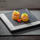 Axya Retro Square Ceramic Dessert Snack Sushi Plate for Molecular Cuisine Display