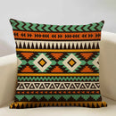 Axyaa Geometric Aztec Boho 45x45cm Linen Pillowcase for Home Sofa Decor