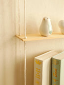 Axyaa 4 Layer Wooden Floating Wall Shelf Flower Pot Rack Boho Home Decor