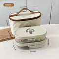 Axyaa Oval Lunch Box Set with Foldable Utensils - Leak-proof Container for Students & Kids