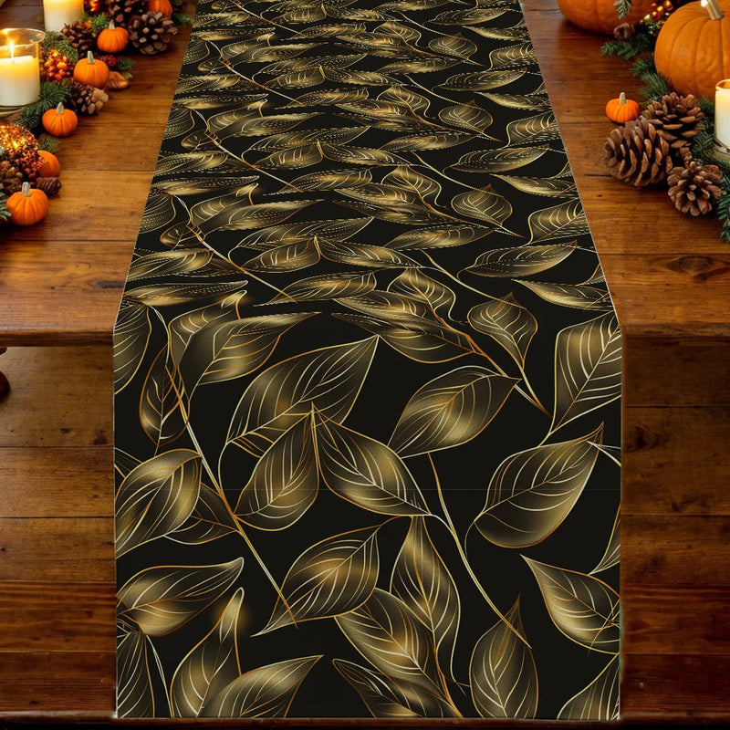 Axyaa Branches Leaves Table Runner for Home Dining and Wedding Party Decor