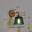 Axyaa Brass Finish Glass Wall Sconce Light with Pull Chain Switch