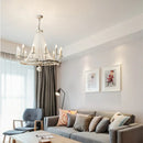 Axyaa Antique White Vintage Ceiling Chandelier E14 Pendant Lamp for Bedroom, Living Room, Offices