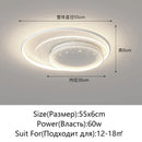 Axyaa Modern Round Ceiling Light - Dimmable LED, Black/White, Nordic Design