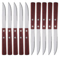 Axyaa Wood Handle Steak Knives Set Stainless Steel Cutlery Dinnerware Kit