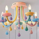 Axyaa Colorful Crystal Pendants Ceiling Chandelier for Kids Bedroom