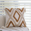 Axyaa Tufted Tassel Bohemian Cotton Pillow Cover - Geometric Throw Cushion Cover