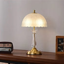 Axyaa Modern Brass LED Crystal Table Lamp for Home Decor