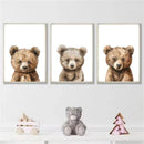 Teddy Bear Nursery Wall Art Print Canvas Painting Kids Room Decor Axyaa