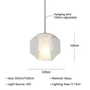 Axyaa LED Glass Marble Pendant Light for Home Decor and Lighting Fixtures