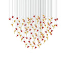 Axyaa Luxury LED Chandelier: Staircase & Lobby Lighting Fixture