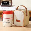 Axyaa Stainless Steel Thermal Lunch Box with Spoon - Double Layer Bento Box