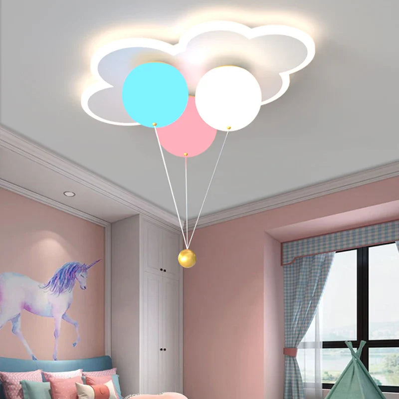 Axyaa Colorful Acrylic Balloon Kids Ceiling Chandelier with Remote Control