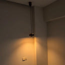 Natural Stone Pendant Light Wabi-sabi Walnut Wood Hanging Lamp by Axyaa