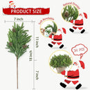 Axyaa Christmas Greenery Stems with Pinecones - Soft Bendable Realistic Artificial Pine Branches
