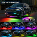 Axyaa RGB LED Strip Under Car Neon Light, BT App Control, Waterproof, 6PCS, 12V