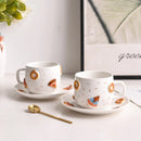 Axyaa Ceramic Donut Coffee Cup & Saucer Set: Creative Design, Perfect for Morning Coffee