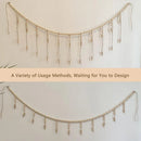 Wooden Bead Garland Photo Display Wall Decor by Axyaa