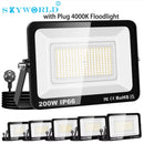 Axyaa LED Flood Light 50W-200W 110V 240V Outdoor Lighting 4000K Floodlight for Street Garden