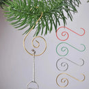 Axyaa Christmas S-Shaped Metal Hooks for Xmas Tree Ornaments and Decorations
