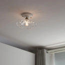 Axyaa Ceramic Canopy LED Ceiling Lamp Glass Copper Luminaria De Teto