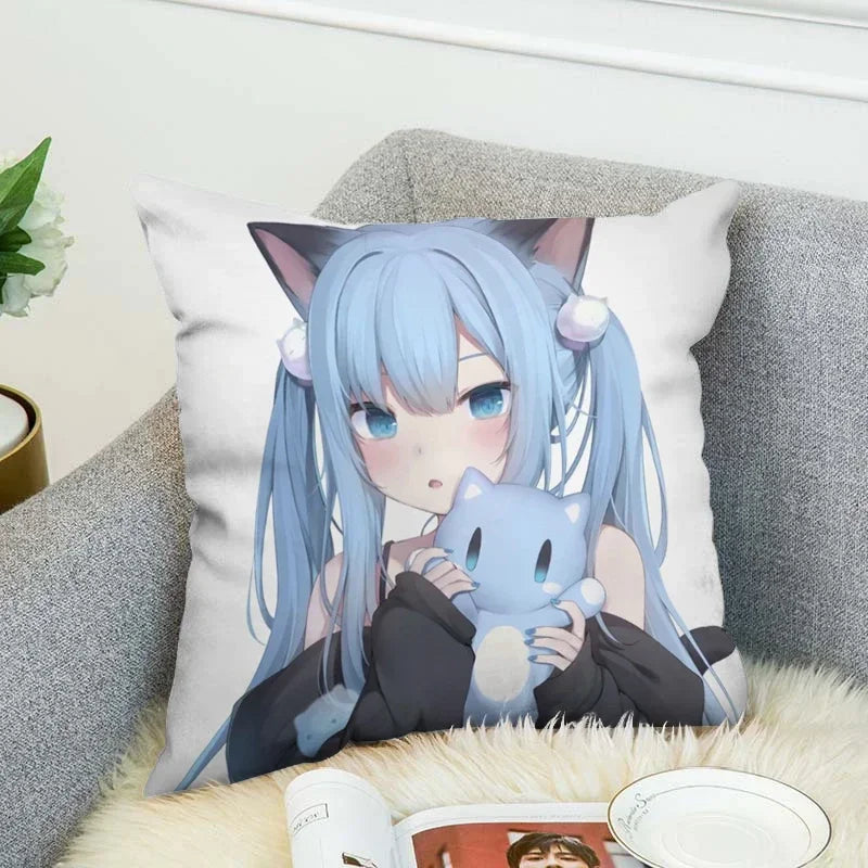Axyaa Shizuku Anime Pillow Covers 45*45 Cushion Cover for Fall Decor