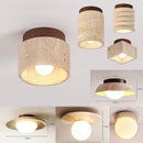 Axyaa Yellow Travertine LED Ceiling Lamp for Elegant Indoor Spaces