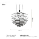 Axyaa Pine Cone LED Pendant Lamp for High-end Indoor Decor Lighting