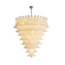Axyaa French Series Glass Art LED Chandelier for Living Room