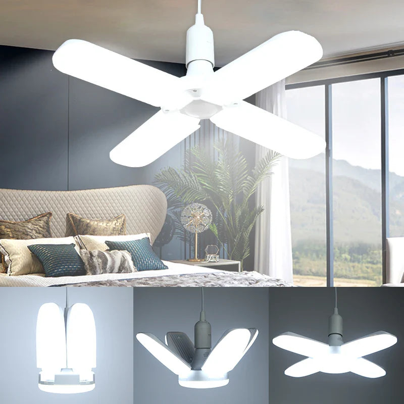 Axyaa 60W LED Ceiling Fan Kitchen Indoor Globe Leaf Lamp Decoration