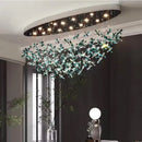 Axyaa Crystal Pendant Chandelier for Elegant Living Room Lighting