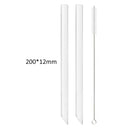 Axyaa Glass Straws: Straight Boba Bubble Tea Milk Smoothies Bar Accessories