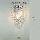 Axyaa Modern LED Crystal Wall Light Sconce, Stainless Steel Home Lighting